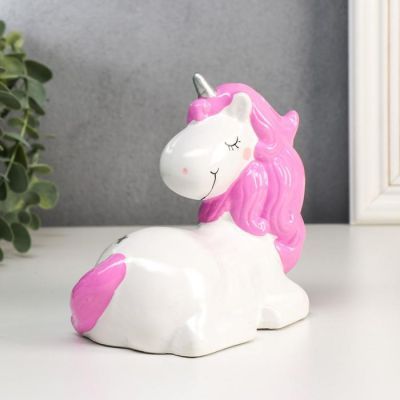 Копилка керамика "Спящий единорог с звёздами" МИКС 13,5х14х8,3 см