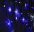 Гирлянда уличная "Бахрома" (Ш:4 м, В:0,6 м, нить тёмная, моргает, бело-синий)