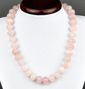 Бусы Кварц Розовый  "Жанетта" арт.П2768