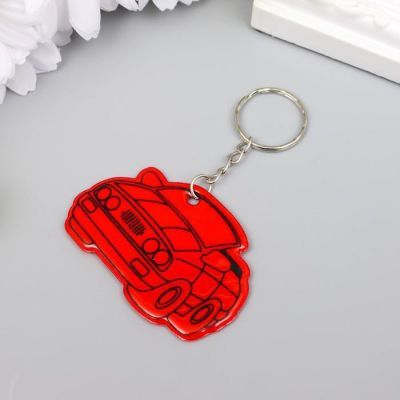 Брелок пластик светоотражающий "Автомобиль" МИКС 5,5х3,7 см