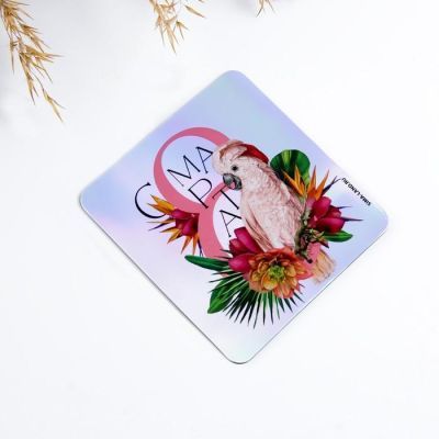 Магнит голография «Попугай», 7 х 7 см