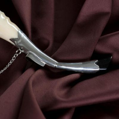 Сувенирный рог для вина, средний, с пиалой