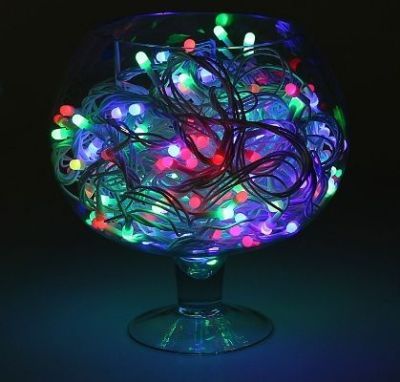 Гирлянда "Метраж" уличная, комнатная (Д: 20 м, нить белая, моргает)