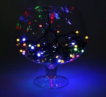 Гирлянда "Метраж" уличная, комнатная (Д: 20 м, нить тёмная, мульти)