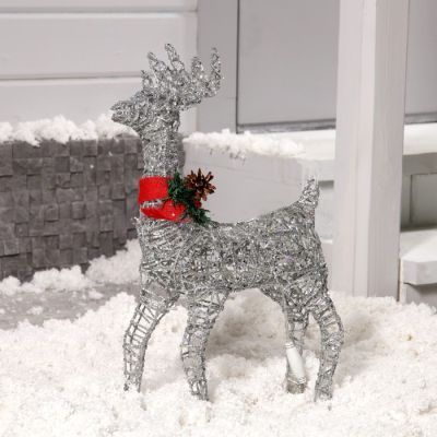 Светодиодная фигура «Олень», 35 × 60 × 10 см, металл, 220 В, свечение белое