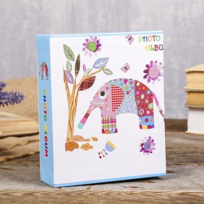 Фотоальбом на 40 фото 10х15 см "Совушка/Слонёнок" в коробке МИКС 17х14х5 см
