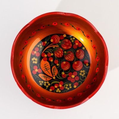 Салатник, резной, 16×7 см, хохлома