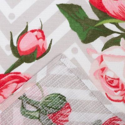 Полотенце вафельное "Зигзаг" 35х60 см, лён, 160 гр/м, хл,