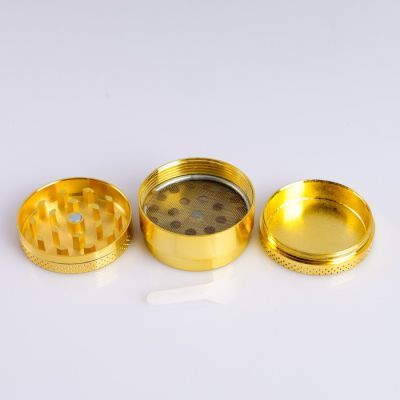 Измельчитель для табака "Импхал голд" с ситом, 4х2.5см, золот.