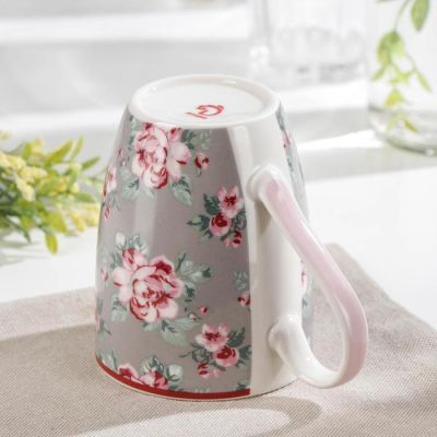 Кружка Доляна «Софи», 350 мл, 12×8,4×10,5 см, цвет серый