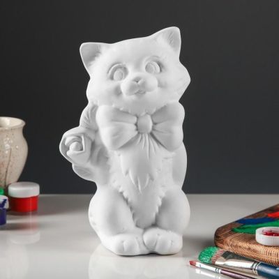 Копилка -раскраска "Кот Романтик", под роспись, 25 см