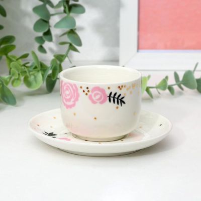 Кофейная пара "Розы", 140 мл