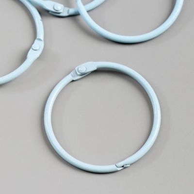 Кольца для альбома "Рукоделие" KDA-050/4, 0,5 см, 4 шт, голубой