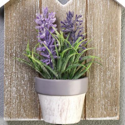 Крючок декоративный дерево "Лаванда в горшочке"  24,5х13,3 см