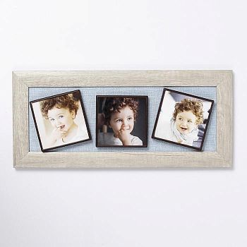 Фоторамка МДФ на 3 фото 10х10 см "Токио" рамки на магните 20х45х2 см