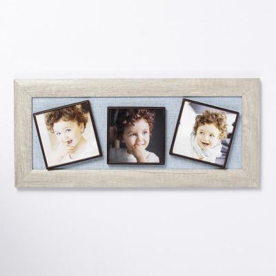 Фоторамка МДФ на 3 фото 10х10 см "Токио" рамки на магните 20х45х2 см