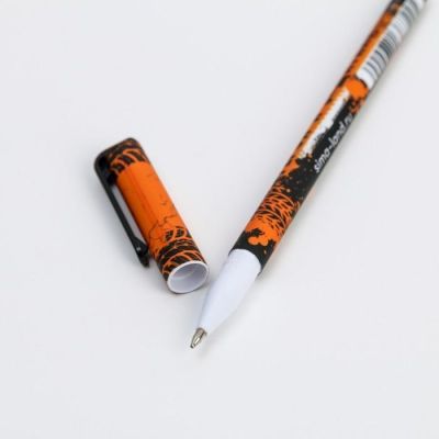 Ручка пластик с колпачком софт-тач «С праздником! 23.02», синяя паста, 0,7 мм