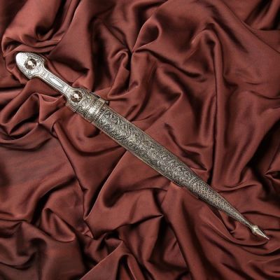 Кинжал сувенирный"Ирбис" малый (мельхиор)