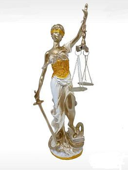 Статуэтка "Фемида - богиня правосудия" (33 х 11 х 11 см), полистоун