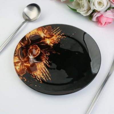 Тарелка "Золотые цветы", 20 см