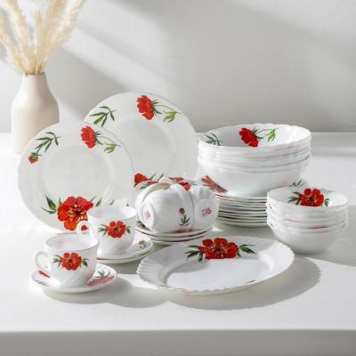 Сервиз столовый Доляна «Бархатная роза», 37 предметов