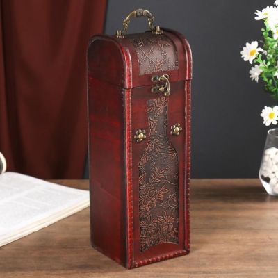 Шкатулка дерево под бутылку "Цветение" 34х12х12,5 см