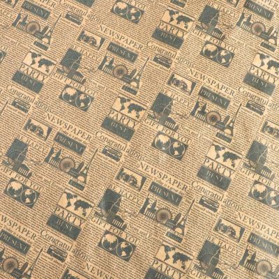 Бумага упаковочная крафтовая «Газета», 50 × 70 см