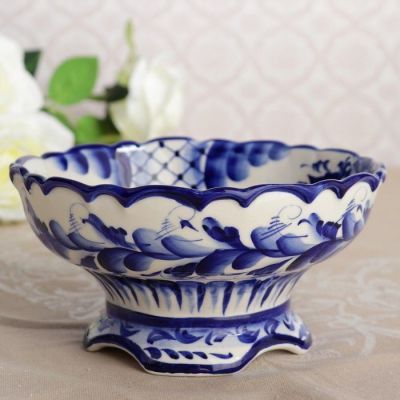 Конфетница «Анна», 17×17×9 см, гжель