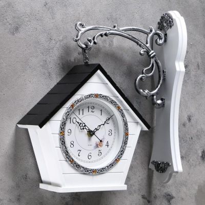 Часы настенные двойные, серия: Садовые, "Домик", 40 х 32 см