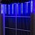 Гирлянда «Сосульки рифленые» 2.5 × 0.42 м, IP65, прозрачная нить, 288 LED, свечение синее с эффектом стекания, 12 В