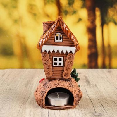 Аромалампа Домик «Лесная изба», малая, ручная работа, микс 9 см