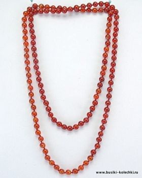 Бусы Сердолик "Классика №8" арт. НСР-1(8)-120-1