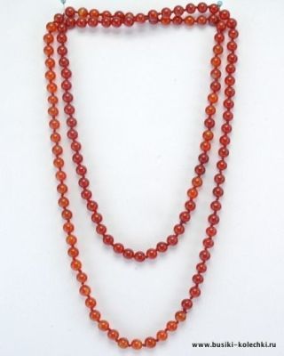 Бусы Сердолик "Классика №8" арт. НСР-1(8)-120-1