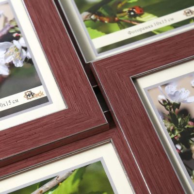 Фоторамка пластик 6 в 1 404-3012 S  10х15 см