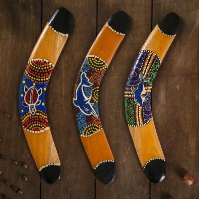 Сувенир Бумеранг "Яркий узор" 30х5х1 см МИКС