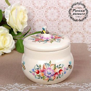 Банка для мёда «Подарочная», 560 мл, 12×12×14,4 см, 1 сорт