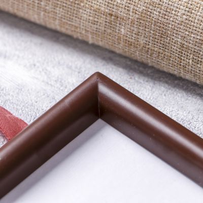 Фоторамка двойная на тесьме L-4 10х15 см, орех, с небьющимся стеклом