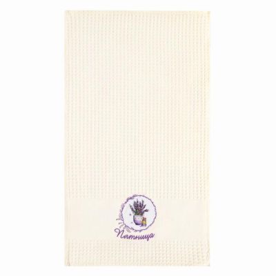 Набор вафельных полотенец Лаванда 33х60 см, 100% хл, 7 шт