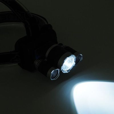 Фонарь налобный аккумуляторный "Мастер К", 10 Вт, 1200 мАч, 600 лм,8х9х6 см, микс