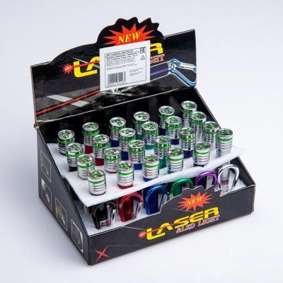 Лазерная указка с карабином, 2 LED, 2 режима, микс, 7 х 1.4 см