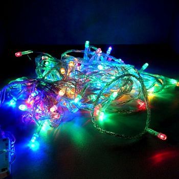 Гирлянда рисовая 10 метров, 8 режимов (100 ламп накал.)