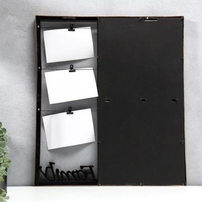 Фоторамка пластик на 11 фото 10х15 см "Семейственность" тёмное золото 53,5х43,5 см