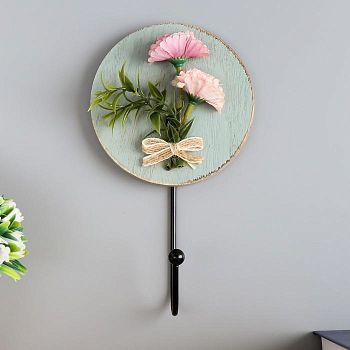 Крючок декоративный дерево "Букетик цветов" 17,5х10х4,5 см