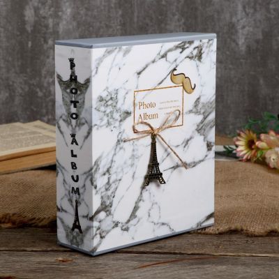 Фотоальбом на 40 фото 10х15 см "Мрамор и Эйфелева башня" в коробке МИКС 17х14х5 см