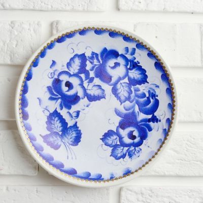 Тарелка декоративная «Гжель», D = 19,5 см
