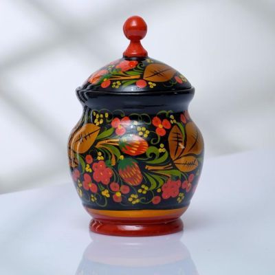 Поставок «Ягодка», средний, высокий,11×15 см, хохлома