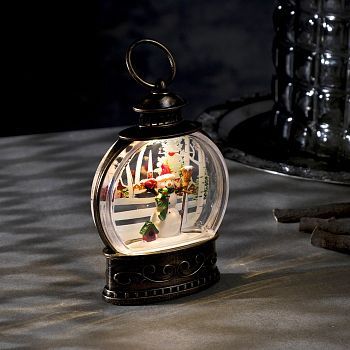 Светодиодная фигура «Снеговик» 9 × 13 × 3.5 см, пластик, батарейки AG13х3, свечение тёплое белое