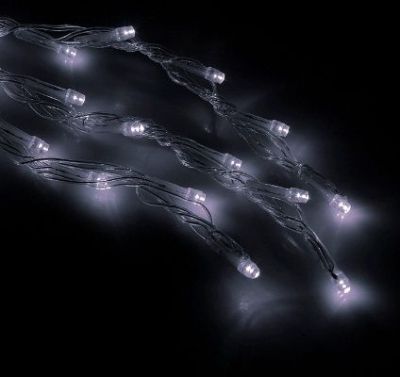 Гирлянда уличная "Дождь" (Ш:2 м, В:1,5 м, нить силикон, белый)