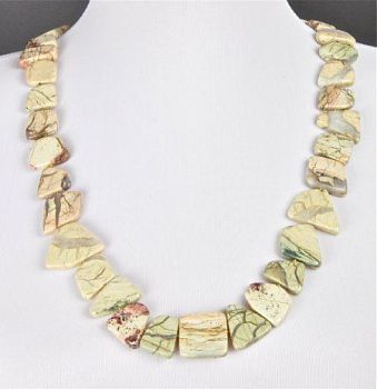 Бусы Яшма "Осенний вальс" арт.П2342