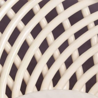 Конфетница "Розмари", белая, цветная лепка, плетение, 10 см, микс